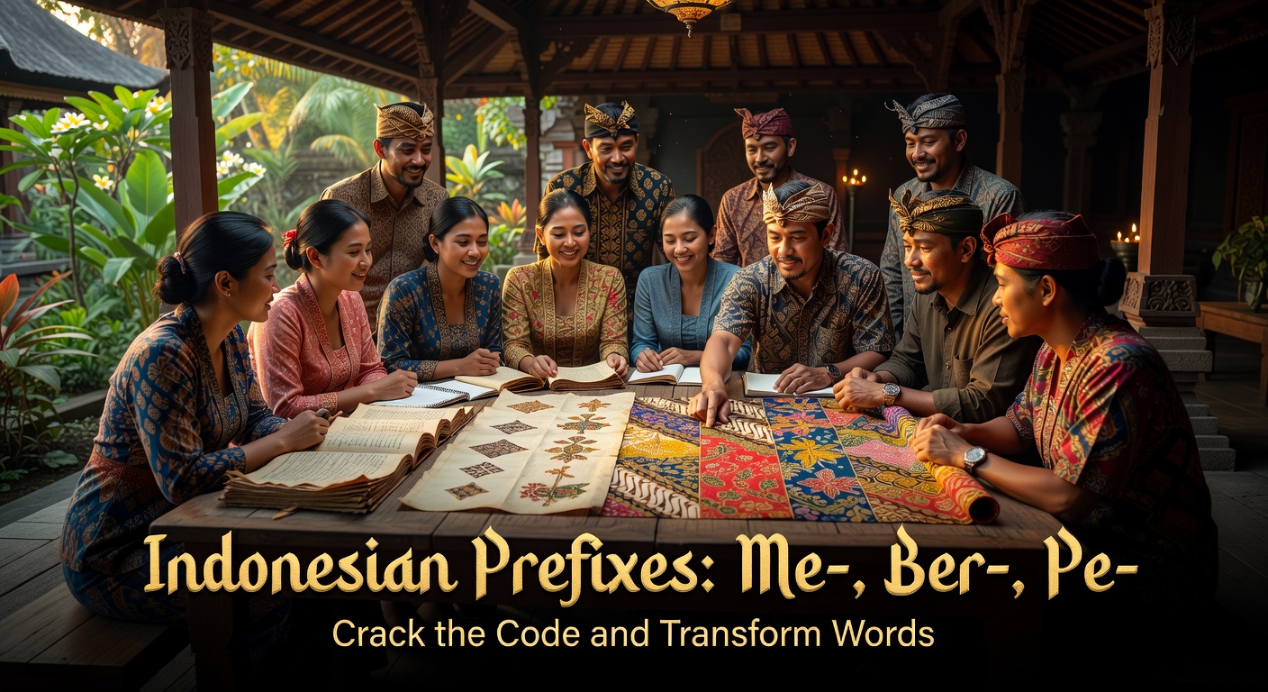 The Indonesian Prefix System: How 'Me-', 'Ber-', and 'Pe-' Transform Simple Words