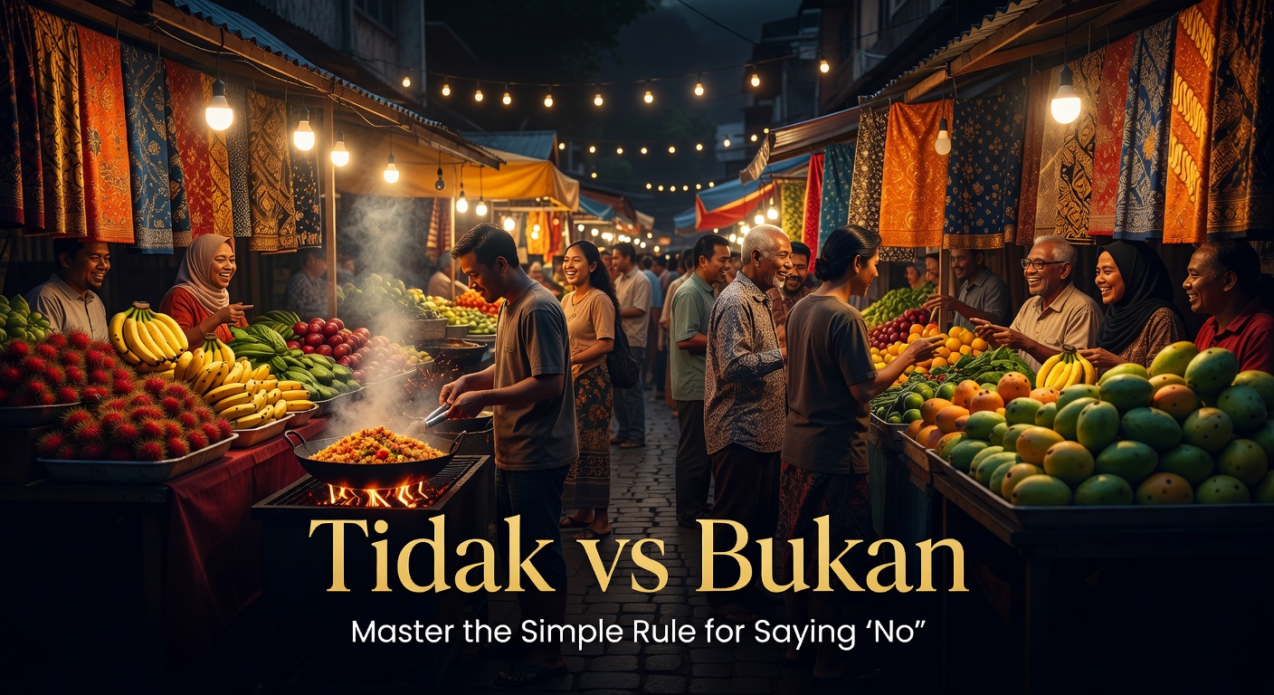 Tidak vs Bukan: The Two Indonesian Words for 'No'
